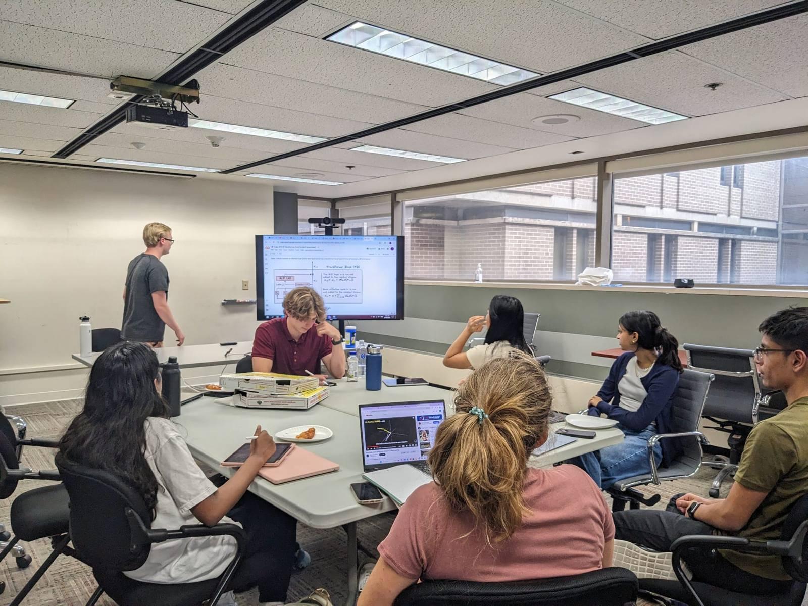 7 students learning about AI