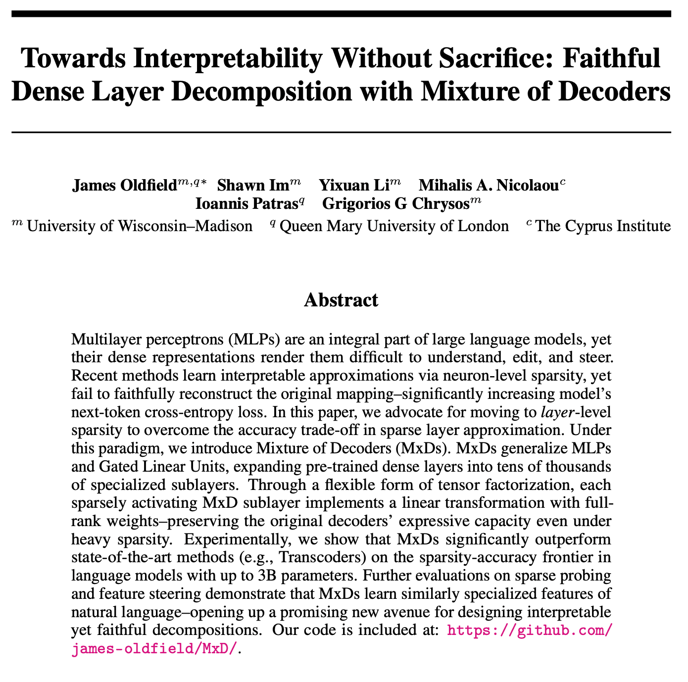 Towards Interpretability Without Sacrifice